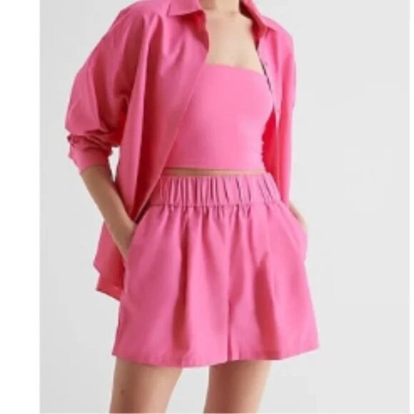 Express Hot Pink Shorts - L - NWOT - Picture 1 of 4